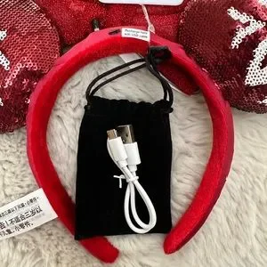 NWT Disney Aulani Red Hawaiian Christmas Ears with Light Up Bow Disney | Accessories | Nwt Disney Aulani Red Hawaiian  main image 4